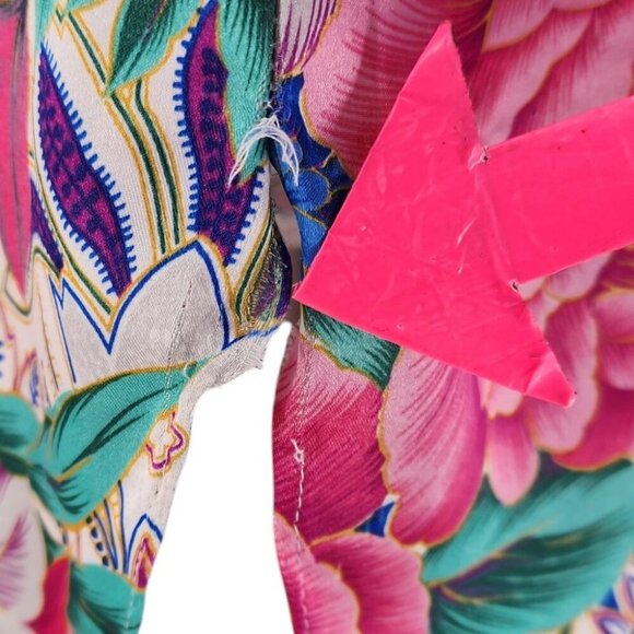 Vintage Victoria's Secret Gold Label Satin Floral Button Sleep Shirt Small - Picture 11 of 15